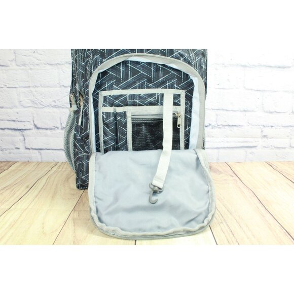 LL Bean Unisex Adult Weatherproof Deluxe Book Pack 37L Backpack Black Triangles - Picture 8 of 12